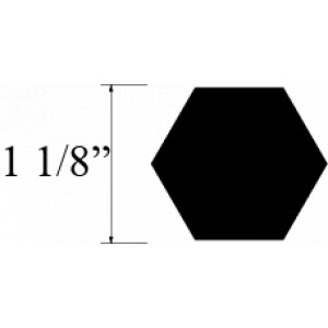 VARILLA HEXAGONAL LATON 1 1/8 plg