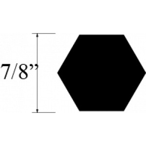 VARILLA HEXAGONAL LATON 7/8 plg