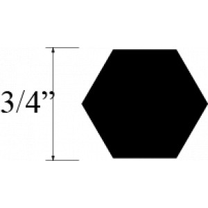 VARILLA HEXAGONAL LATON 3/4 plg