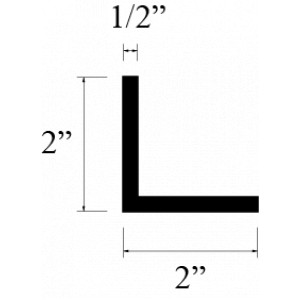 ANGULO LATON 2 X1/2 plg