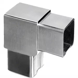 CONECTOR CODO CUADRADO PROMINOX 2 plg SATIN INOXIDABLE
