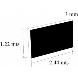 LAMINA POLICARBONATO SOLIDO 3 mm 1.22 x 2.44 mt