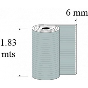 LAMINA POLICARBONATO CELULAR 1.83 mt X6 mm PLATA