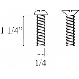 TORNILLOS DE LATON 1/4 X 1 1/2 plg