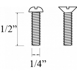 TORNILLOS DE LATON 1/4 X 1/2 plg