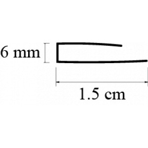 PERFIL U PARA POLICARBONATO 3.66 mt
