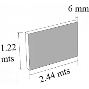TROVICEL BLANCO 6 mm 1.22 X 2.44 mt