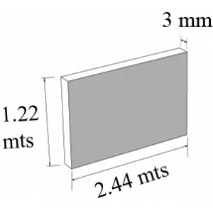 TROVICEL BLANCO 3 mm 1.22 X 2.44 mt
