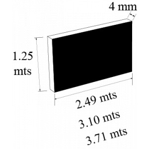 PANEL DE ALUMINIO BLANCO 4mm 1.25 X 3.10 mt