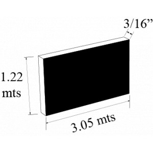 LAMINA ANTIDERRAPANTE ALUM 3/16 plg 4 X10 pies