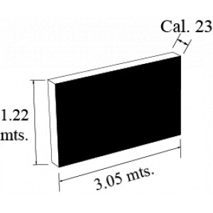 LAMINA ALUMINIO ESTUCO cal 23 4 pies