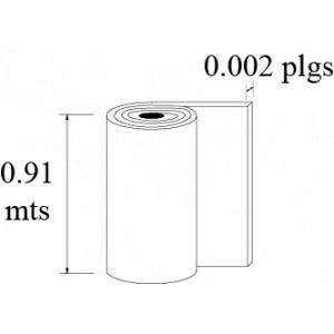 LAMINA ALUMINIO ROLLO cal 42 (.002) 2 pies