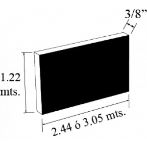 PLACA ALUMINIO 3/8 plg 4 pies 1100
