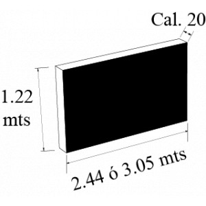 LAMINA ALUMINIO HOJA cal 20 4 pies