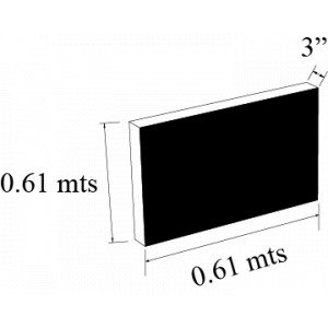 PLACA 3 plg NYLON P ACETAL
