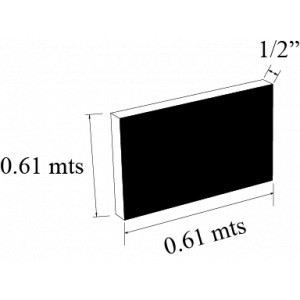 PLACA 1/2 plg NYLON 6/6 M